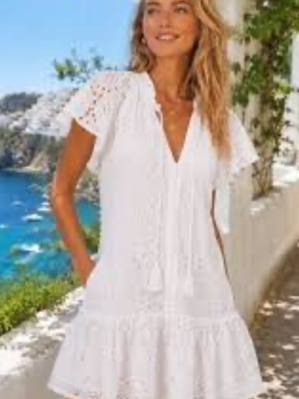 Calypso St.Barth white eyelet embroidered dress. - Picture 14 of 14